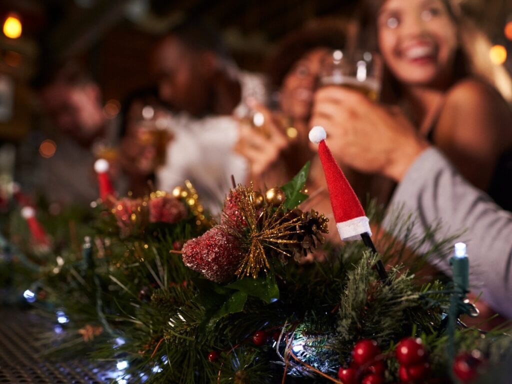 Weihnachtsfeier auf einem Boot